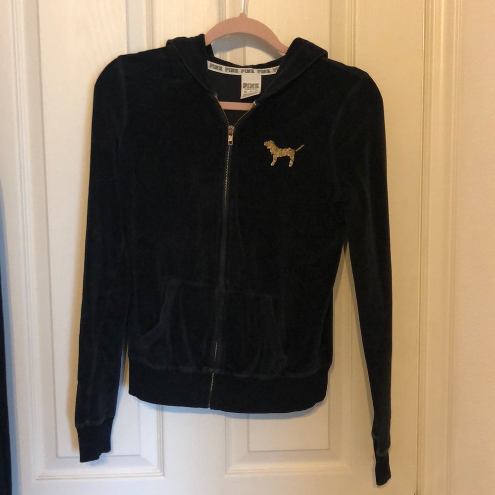 Black and gold Victoria secret zipper up!